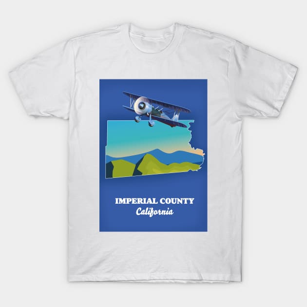 Imperial county California Map T-Shirt by nickemporium1